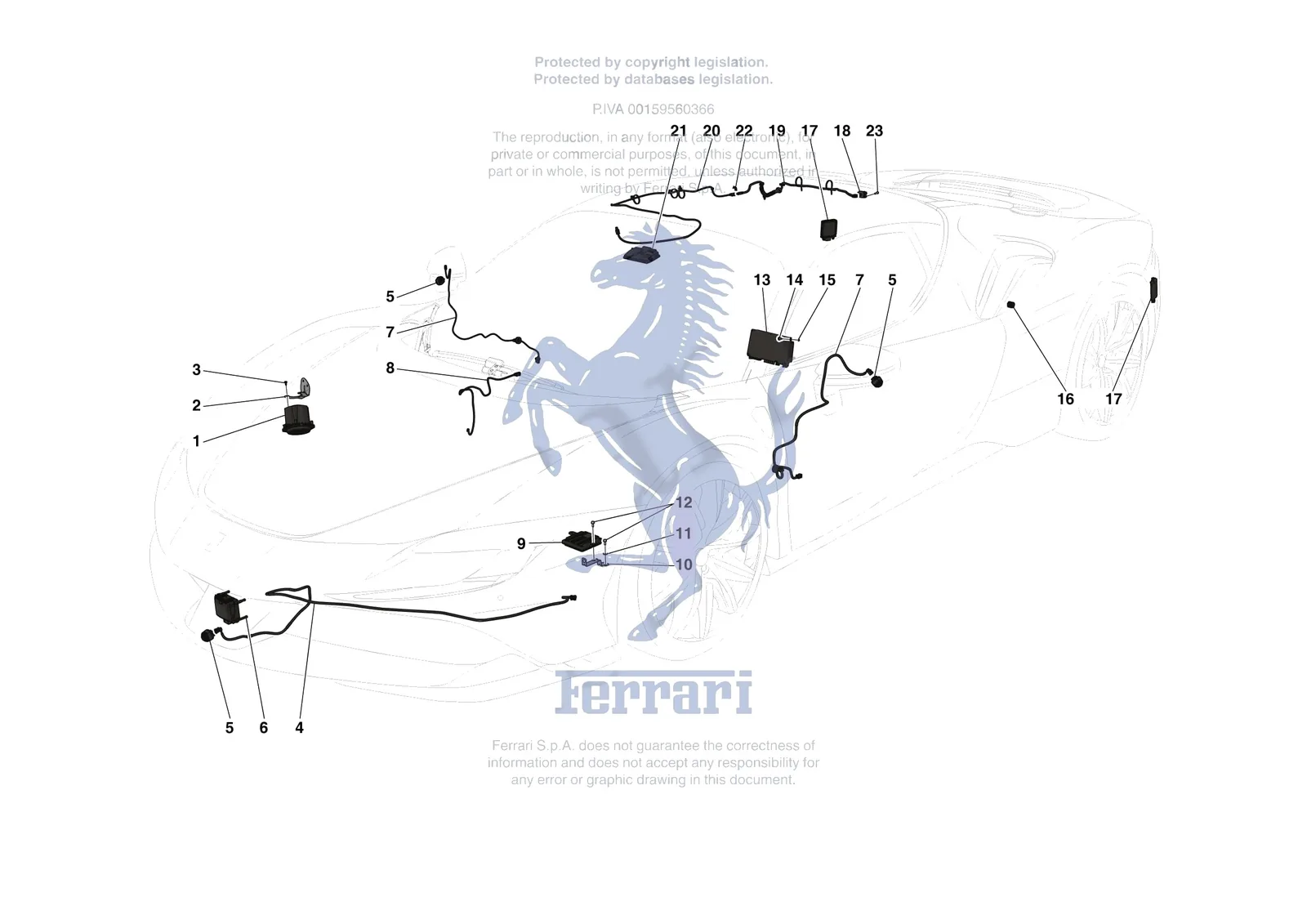 Ferrari SF90 Stradale [ELECTRICAL SYSTEM] - F.16 - ADAS AND SENSORS exploded diagram