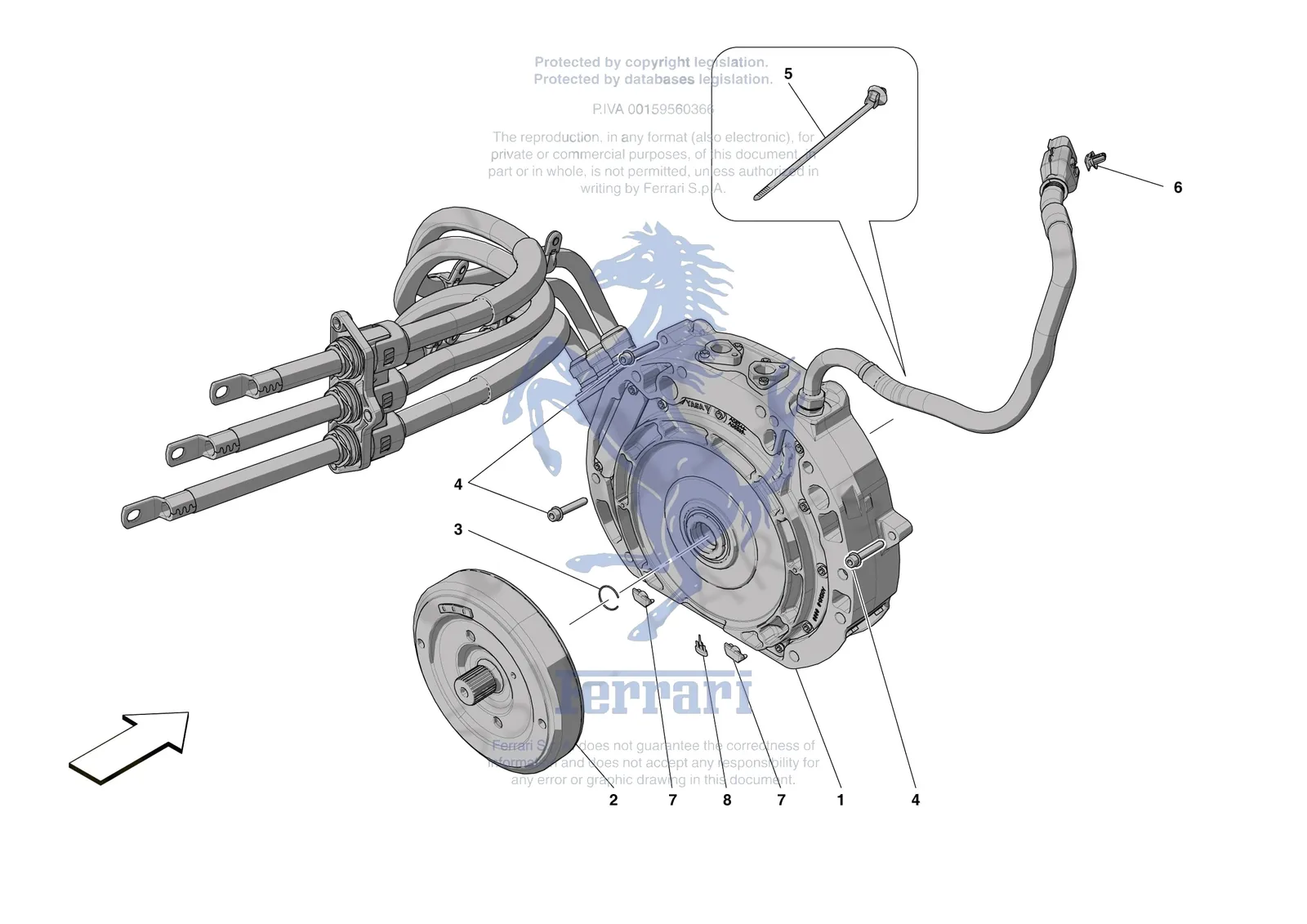 Ferrari SF90 Stradale [ELECTRICAL SYSTEM] - F.19 - ELECTRIC MACHINE exploded diagram