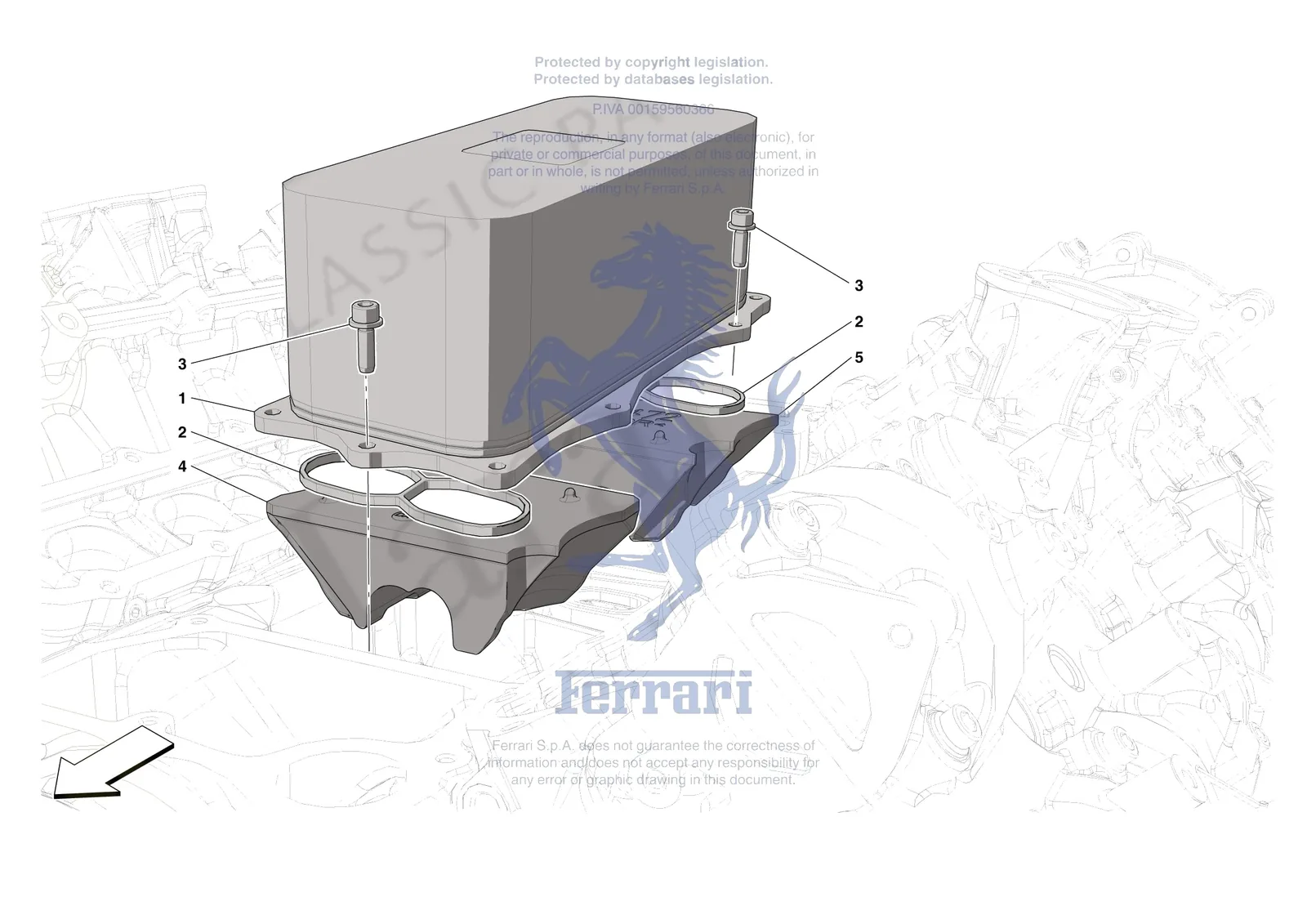 Ferrari SF90 XX Spider [ENGINE] - B.26 - ENGINE HEAT EXCHANGER exploded diagram