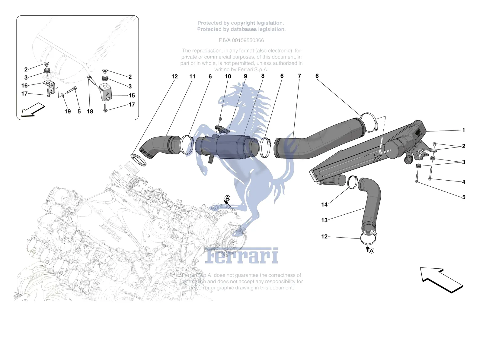 Ferrari SF90 XX Spider [MECHANICAL SYSTEM] - D.04.02 - INTERCOOLER exploded diagram