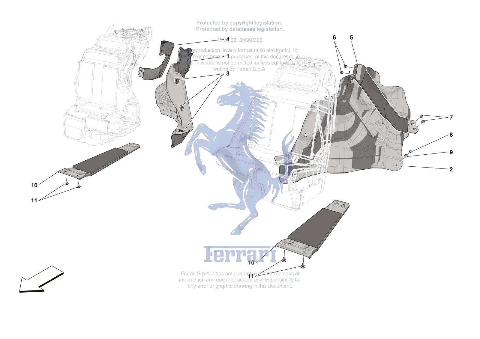 Ferrari SF90 XX Spider [MECHANICAL SYSTEM] - D.12 - TANK MOUNTS exploded diagram
