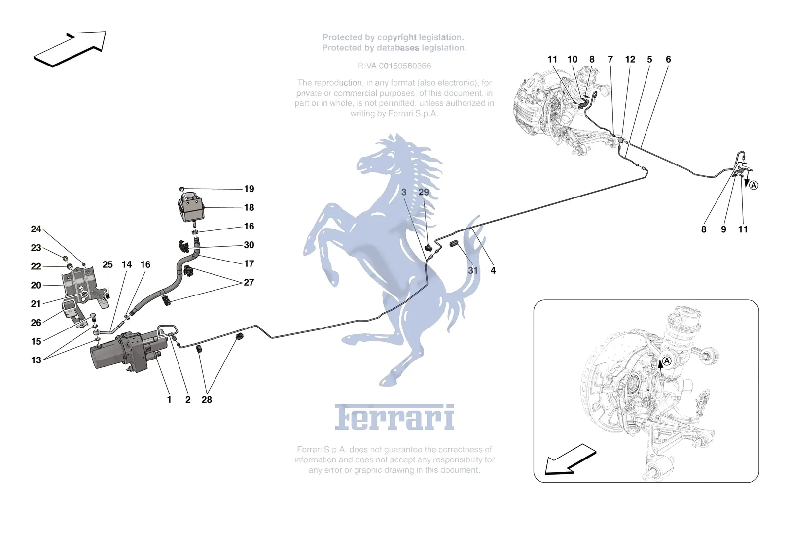 Ferrari SF90 XX Spider [MECHANICAL SYSTEM] - D.18 - LIFTING THE VEHICLE exploded diagram