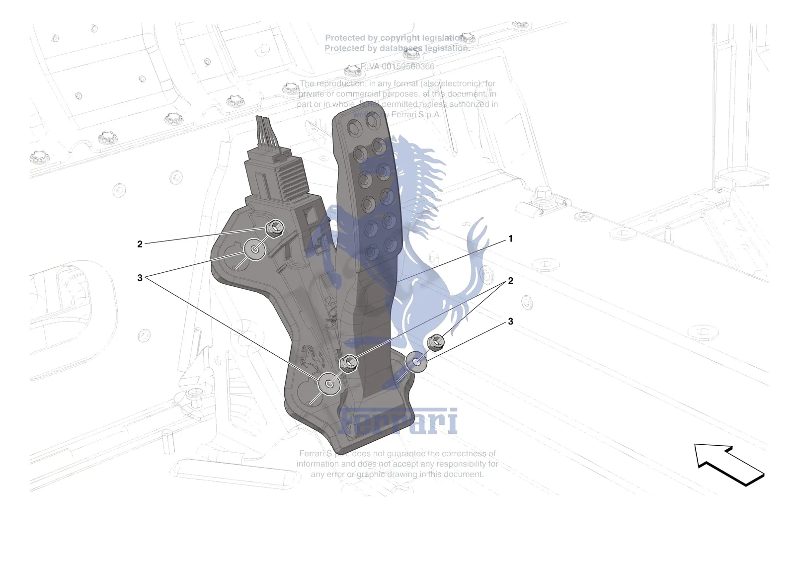 Ferrari SF90 XX Spider [MECHANICAL SYSTEM] - D.19 - ACCELERATOR CONTROL exploded diagram