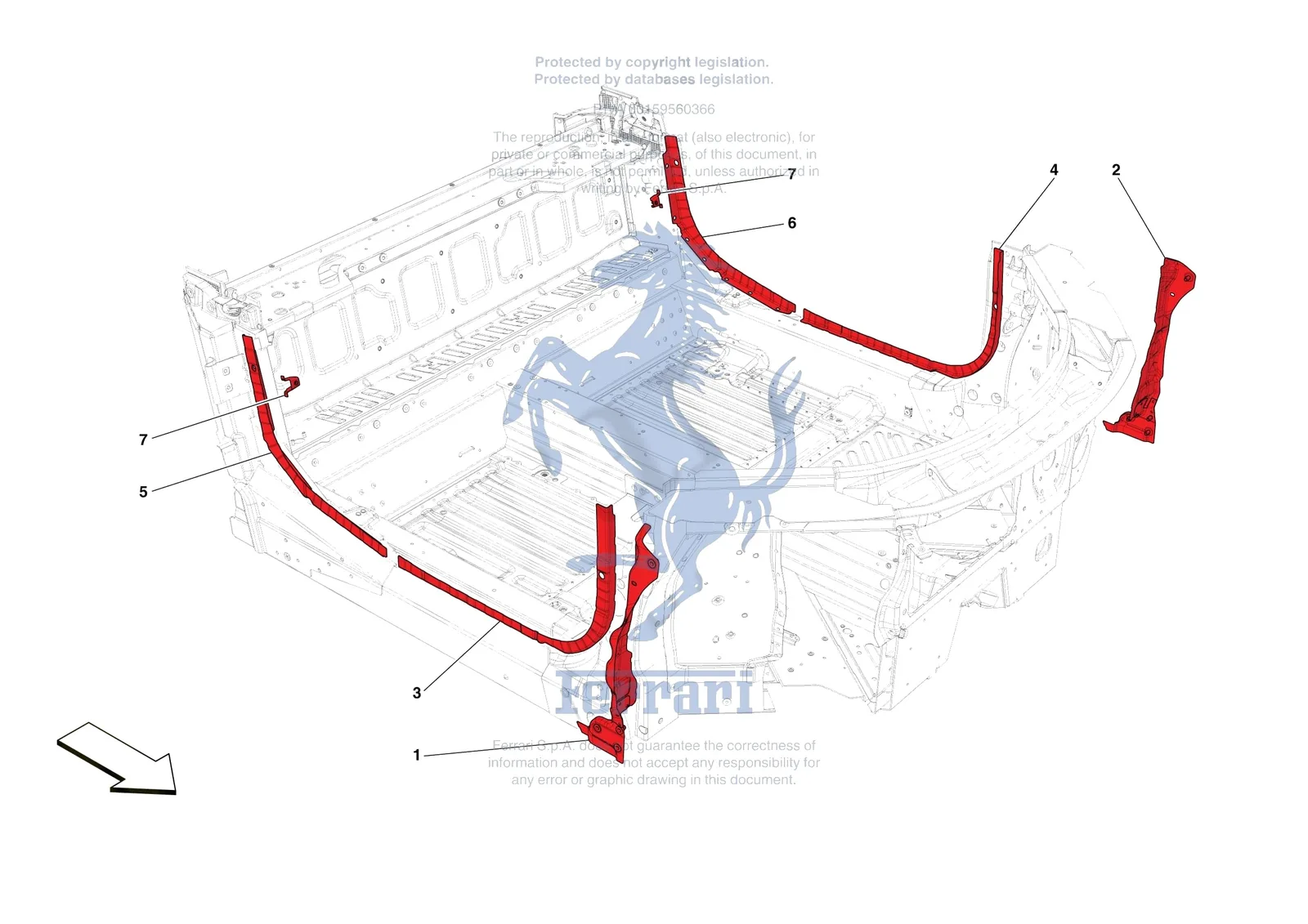 Ferrari SF90 XX Spider [VEHICLE TRIM] - E.06 - LATERAL SUBSTRUCTURE exploded diagram
