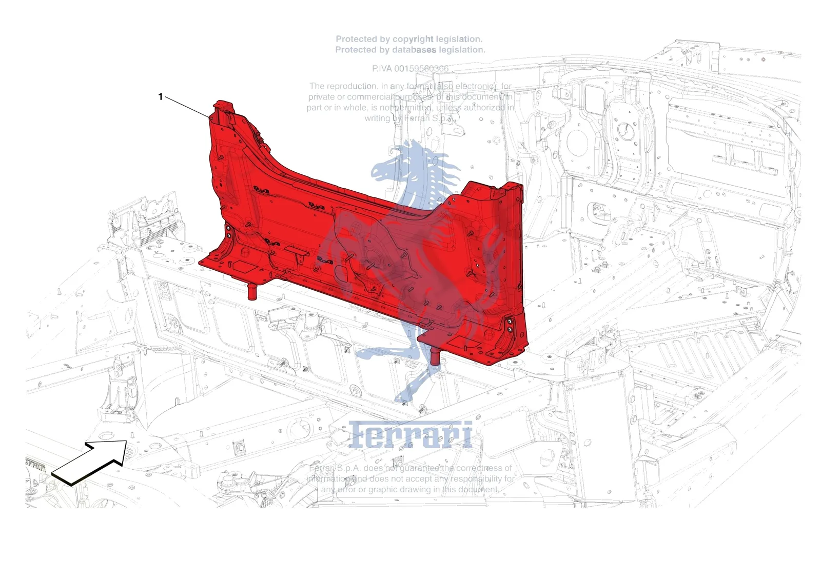 Ferrari SF90 XX Spider [VEHICLE TRIM] - E.11 - ROLLBAR COMPARTMENT exploded diagram