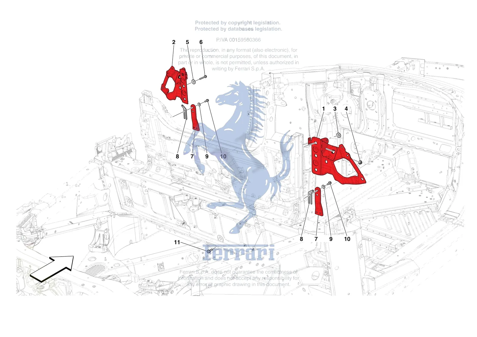 Ferrari SF90 XX Spider [VEHICLE TRIM] - E.12 - ROLLBAR exploded diagram
