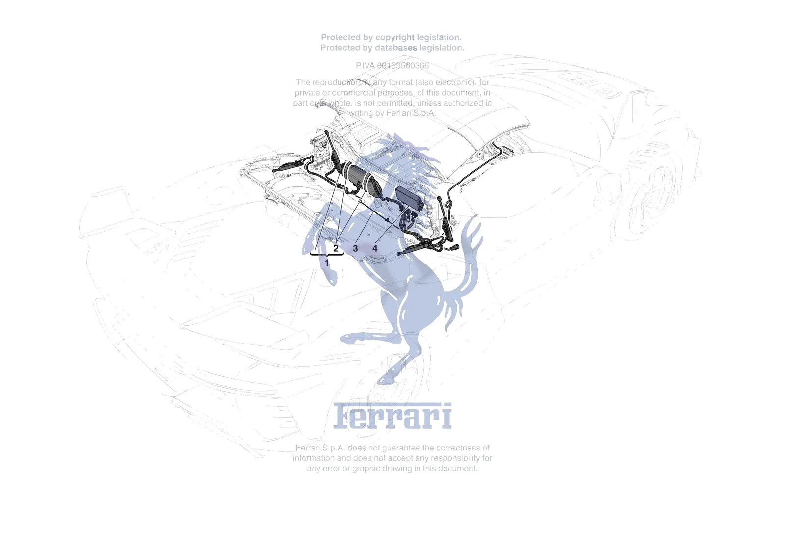 Ferrari SF90 XX Spider [VEHICLE TRIM] - E.13.04 - ROOF - HYDRAULICS exploded diagram