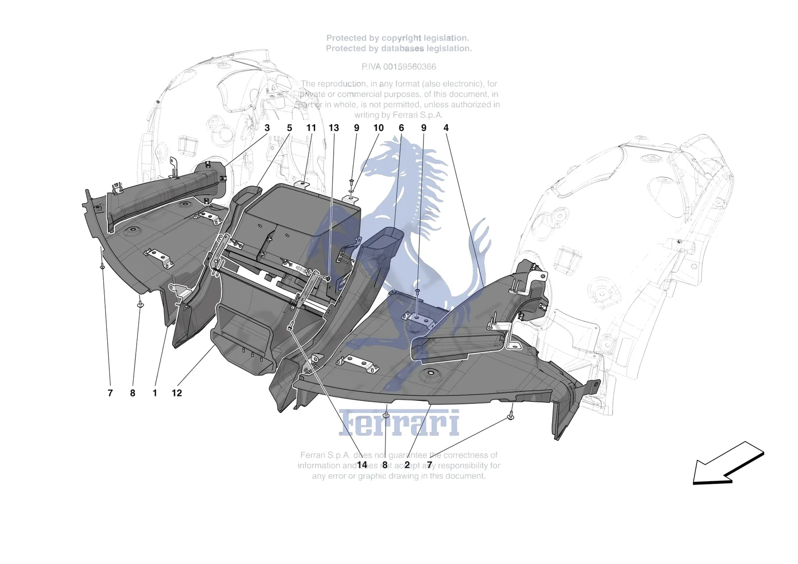 Ferrari SF90 XX Spider [VEHICLE TRIM] - E.22 - FRONT AIR INTAKES exploded diagram