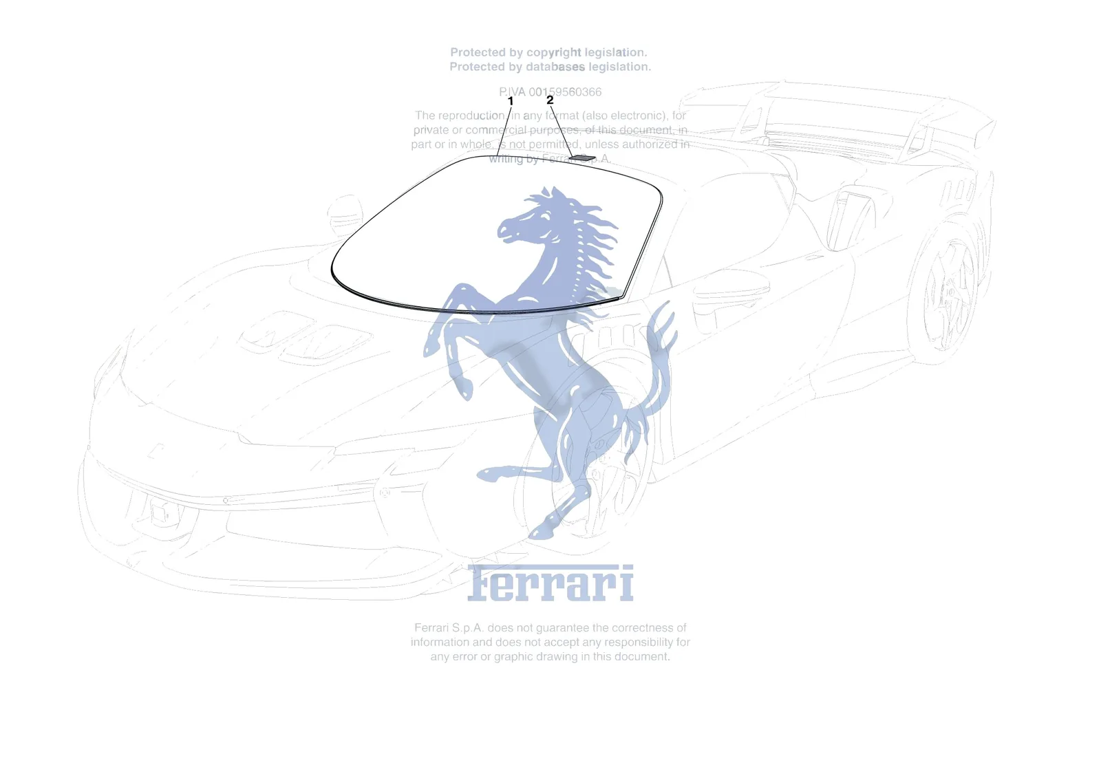 Ferrari SF90 XX Spider [VEHICLE TRIM] - E.25 - WINDSCREEN exploded diagram