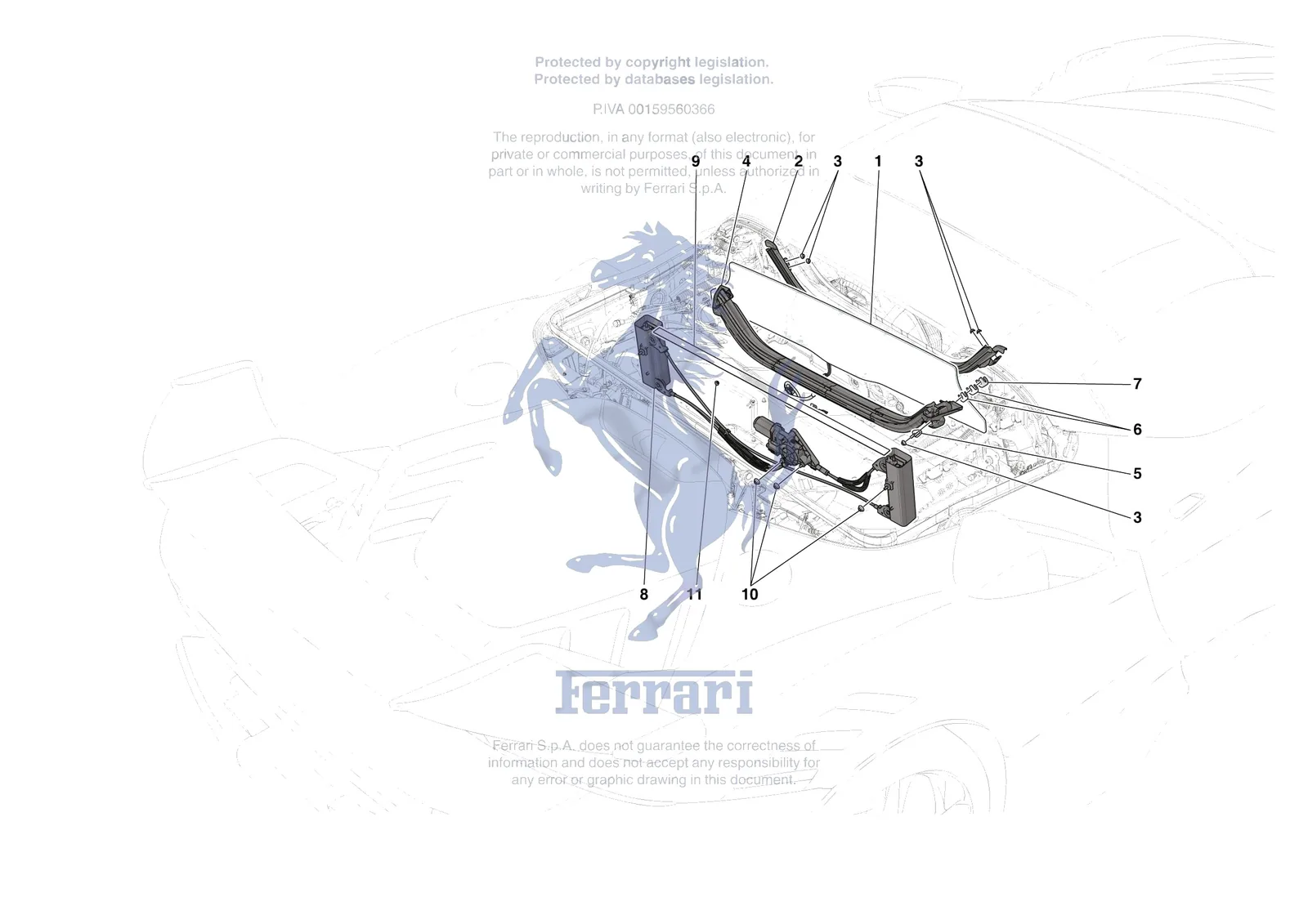 Ferrari SF90 XX Spider [VEHICLE TRIM] - E.26 - REAR SCREEN exploded diagram