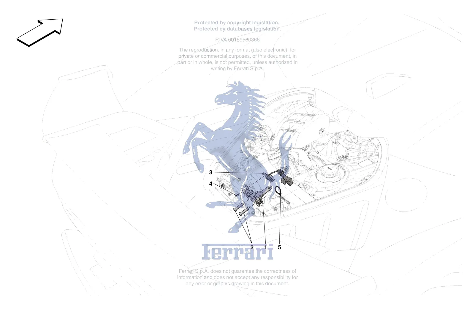 Ferrari SF90 XX Spider [VEHICLE TRIM] - E.37 - REAR LID LOCK exploded diagram