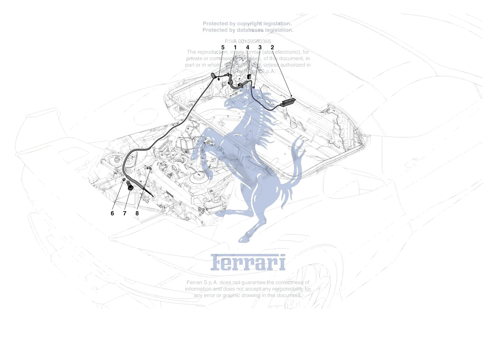 Ferrari SF90 XX Spider [VEHICLE TRIM] - E.39 - REAR LID OPENING MECHANISM exploded diagram