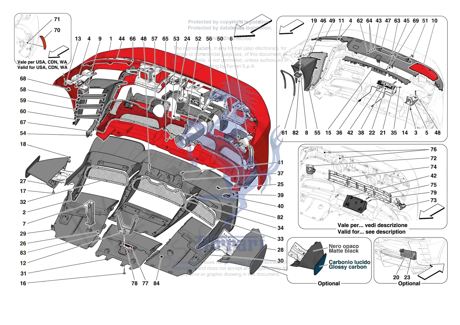 Ferrari SF90 XX Spider [VEHICLE TRIM] - E.42 - REAR BUMPER exploded diagram