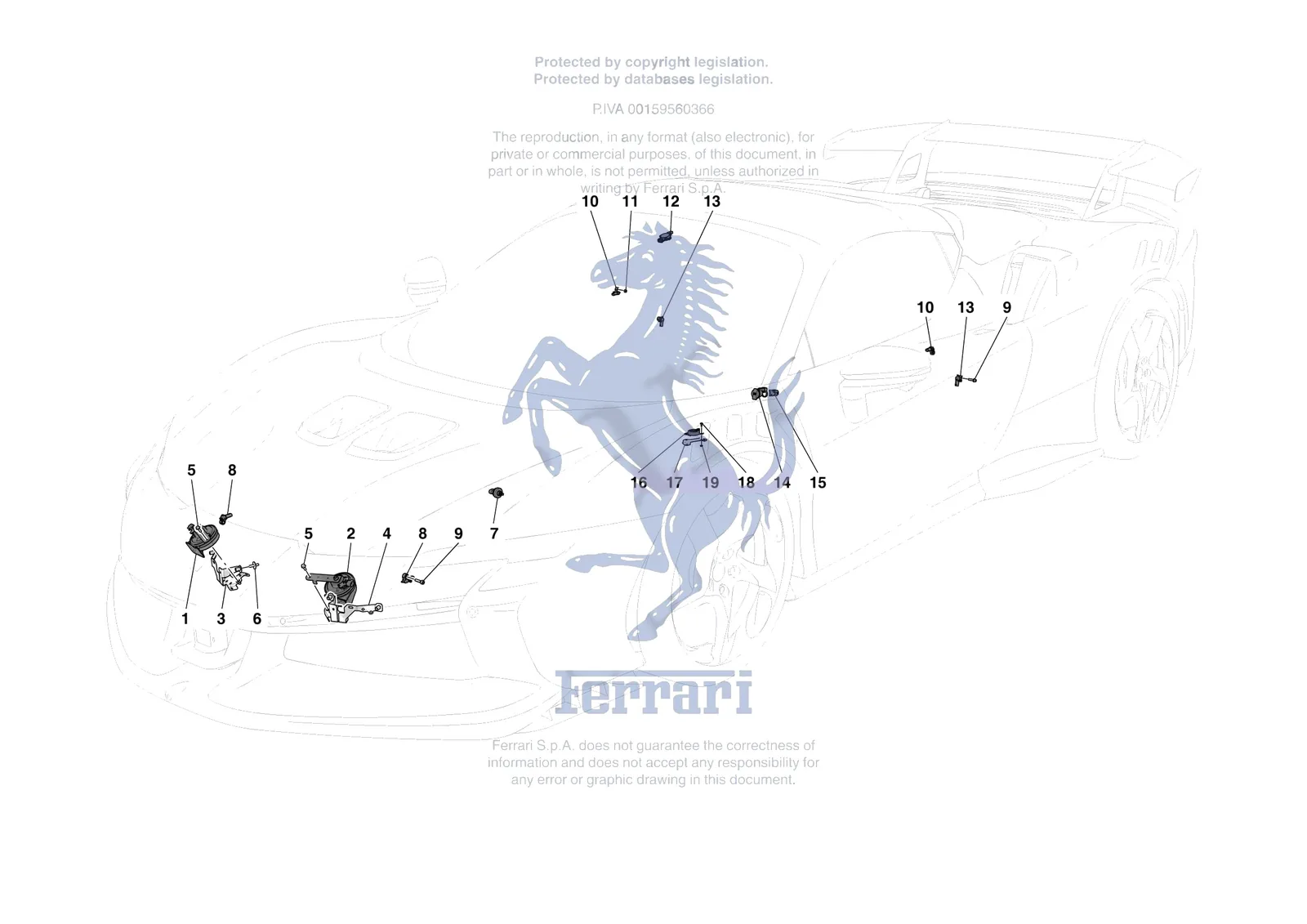 Ferrari SF90 XX Spider [ELECTRICAL SYSTEM] - F.05 - OTHER ELECTRICAL DEVICES exploded diagram