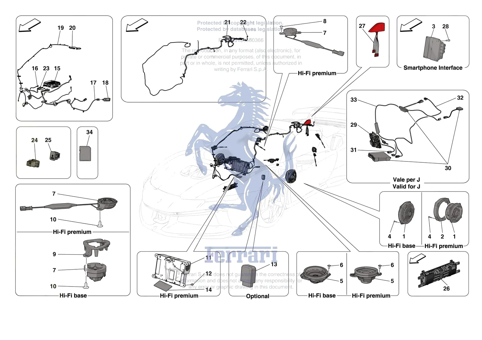 Ferrari SF90 XX Spider [ELECTRICAL SYSTEM] - F.10 - AUDIO UNIT exploded diagram