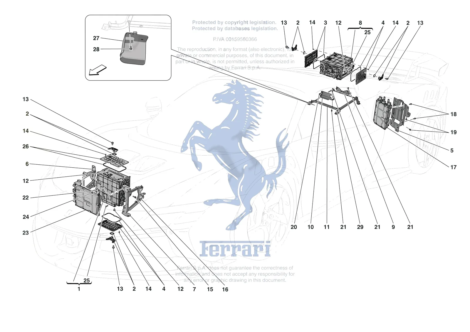 Ferrari SF90 XX Spider [ELECTRICAL SYSTEM] - F.15 - POWER ELECTRONICS exploded diagram