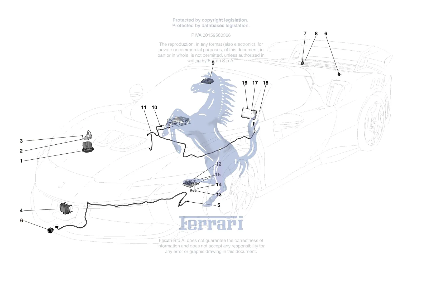 Ferrari SF90 XX Spider [ELECTRICAL SYSTEM] - F.16 - ADAS AND SENSORS exploded diagram