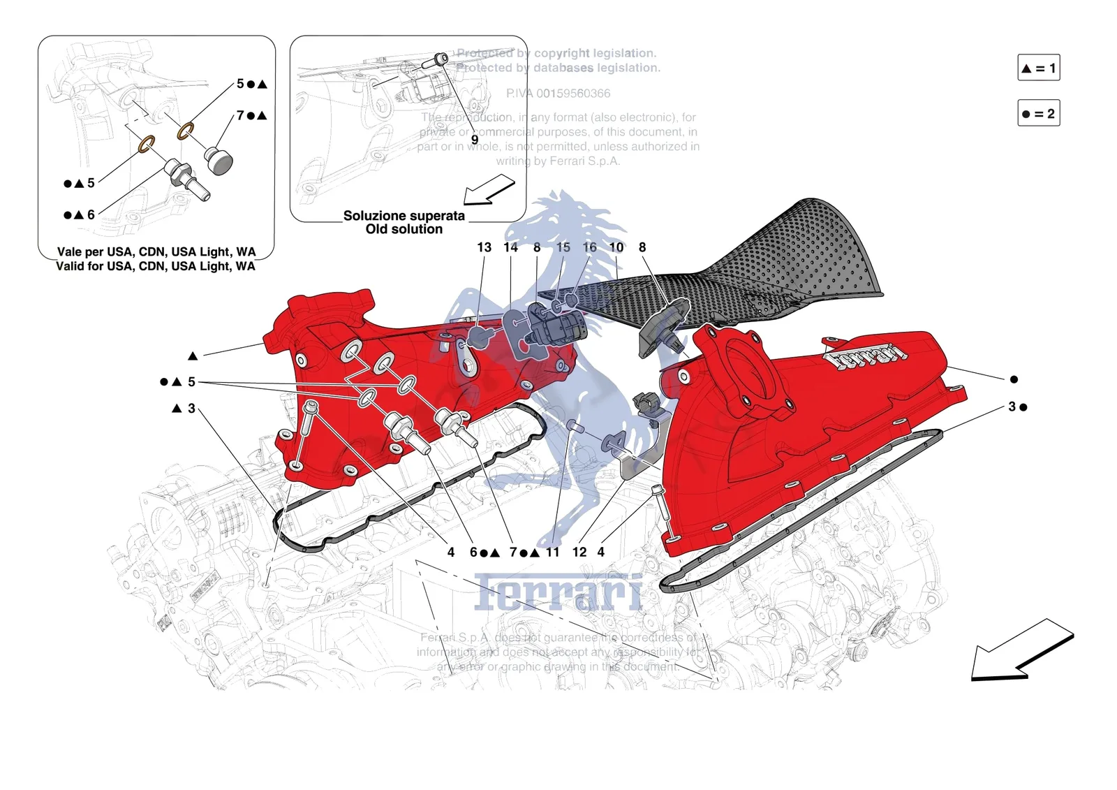 Ferrari SF90 XX Stradale [ENGINE] - B.14 - ENGINE INTAKE DUCT exploded diagram