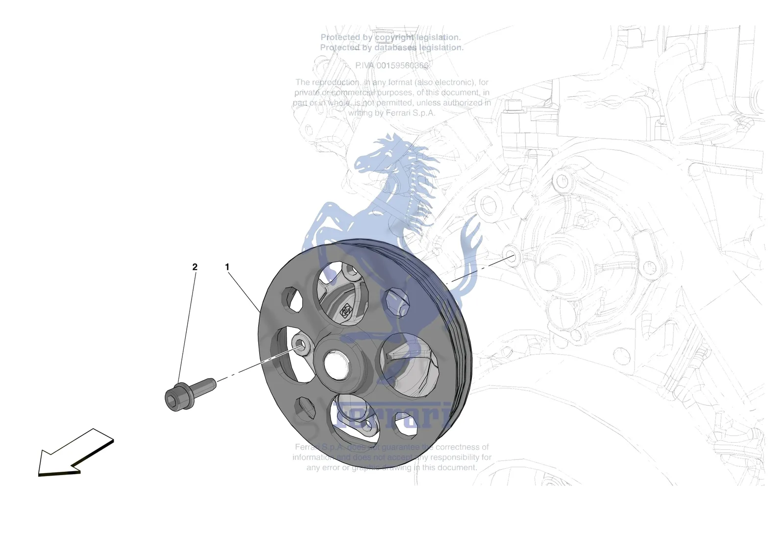 Ferrari SF90 XX Stradale [ENGINE] - B.24 - ENGINE COOLING SYSTEM PUMP exploded diagram