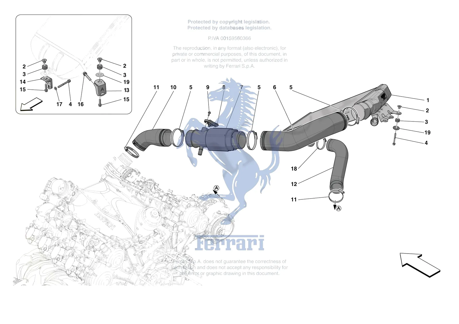 Ferrari SF90 XX Stradale [MECHANICAL SYSTEM] - D.04.02 - INTERCOOLER exploded diagram