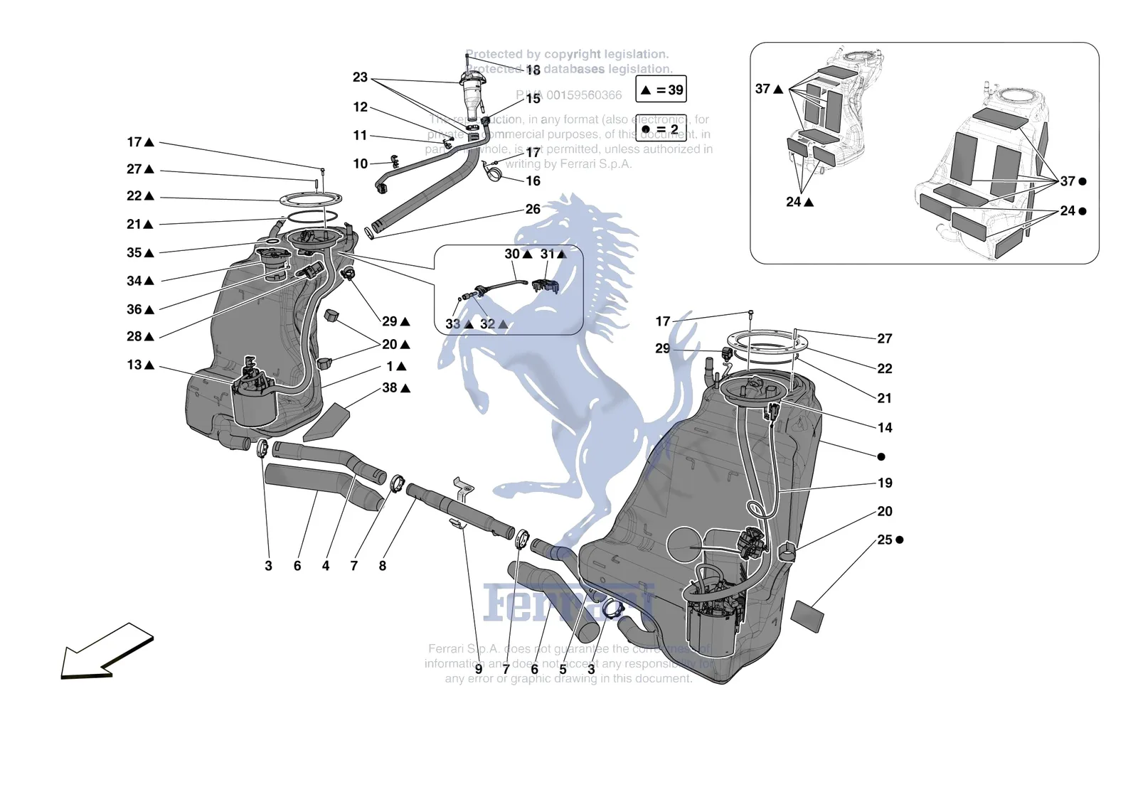 Ferrari SF90 XX Stradale [MECHANICAL SYSTEM] - D.11 - FUEL TANK — Parts ...
