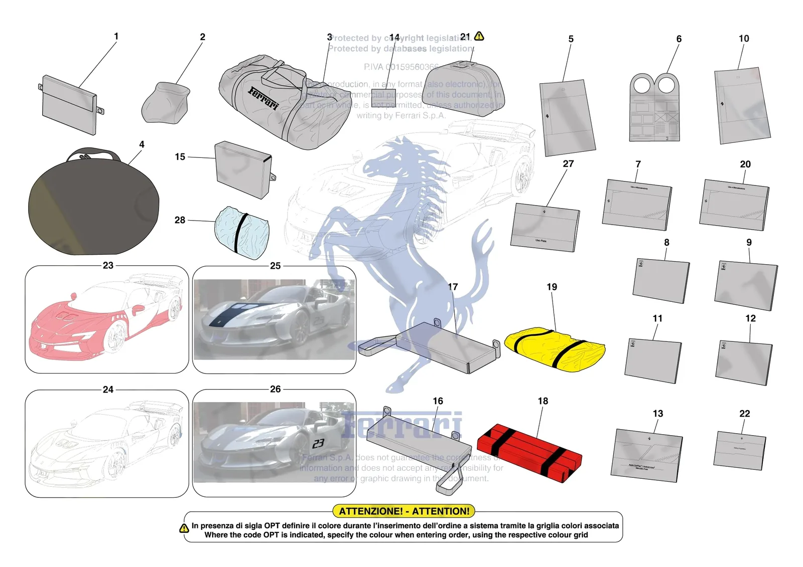 Ferrari SF90 XX Stradale [MECHANICAL SYSTEM] - D.39 - OTHER ACCESSORIES exploded diagram