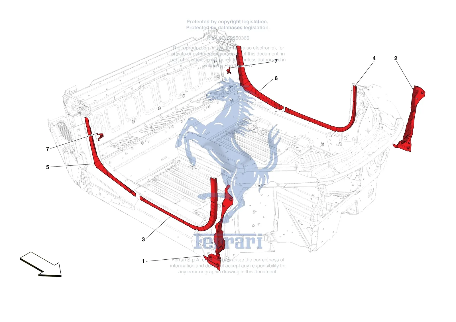 Ferrari SF90 XX Stradale [VEHICLE TRIM] - E.06 - LATERAL SUBSTRUCTURE exploded diagram