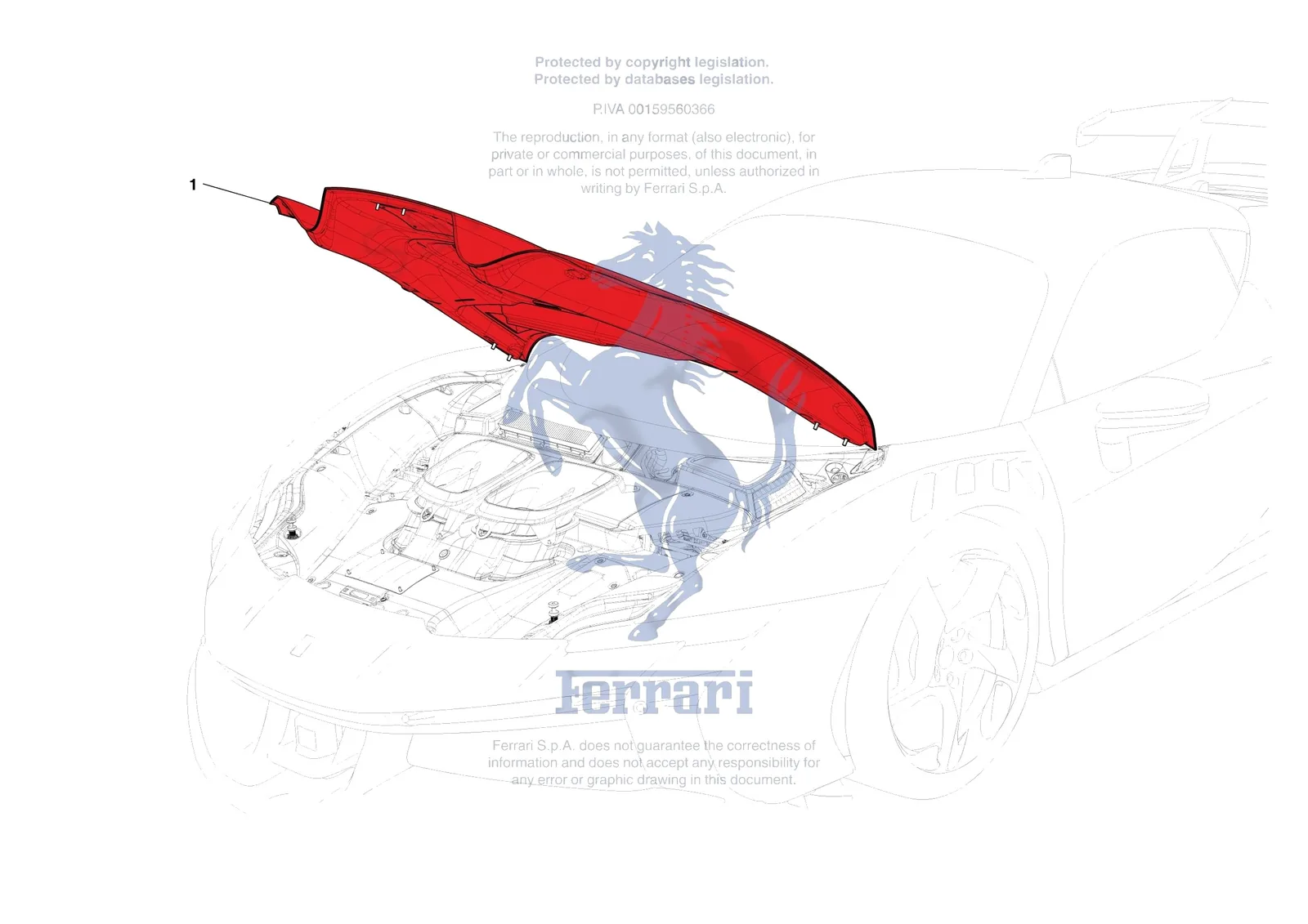 Ferrari SF90 XX Stradale [VEHICLE TRIM] - E.09 - FRONT LID SUBSTRUCTURE exploded diagram