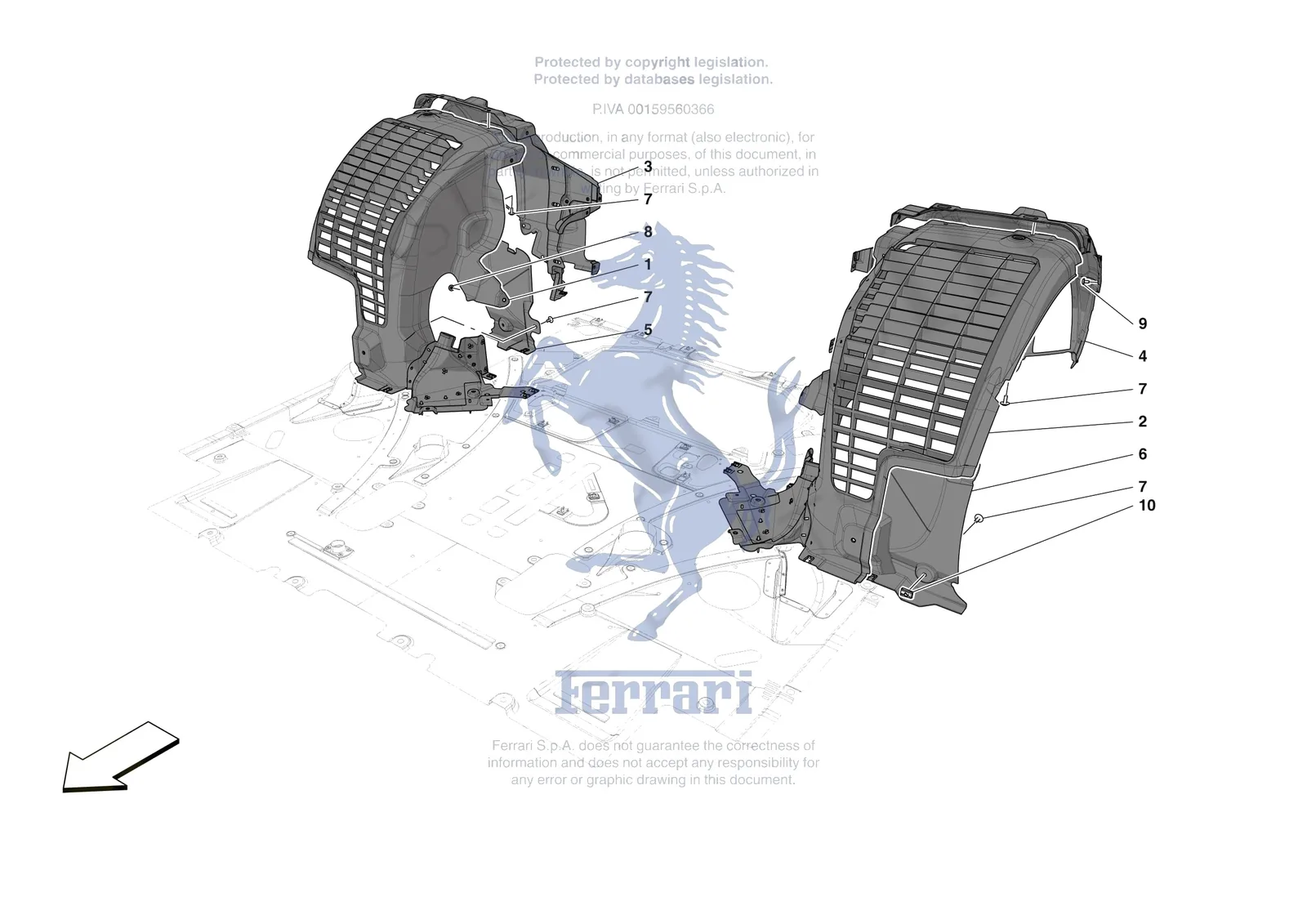Ferrari SF90 XX Stradale [VEHICLE TRIM] - E.18 - REAR WHEELHOUSE exploded diagram