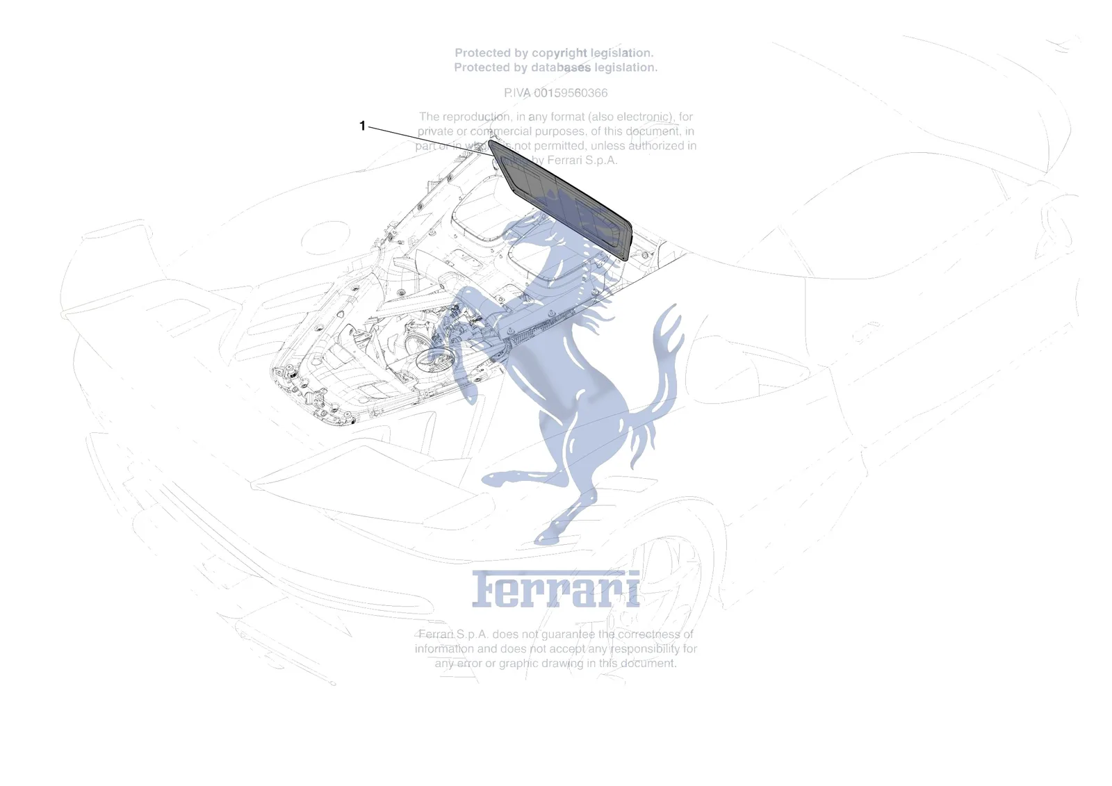 Ferrari SF90 XX Stradale [VEHICLE TRIM] - E.26 - REAR SCREEN exploded diagram