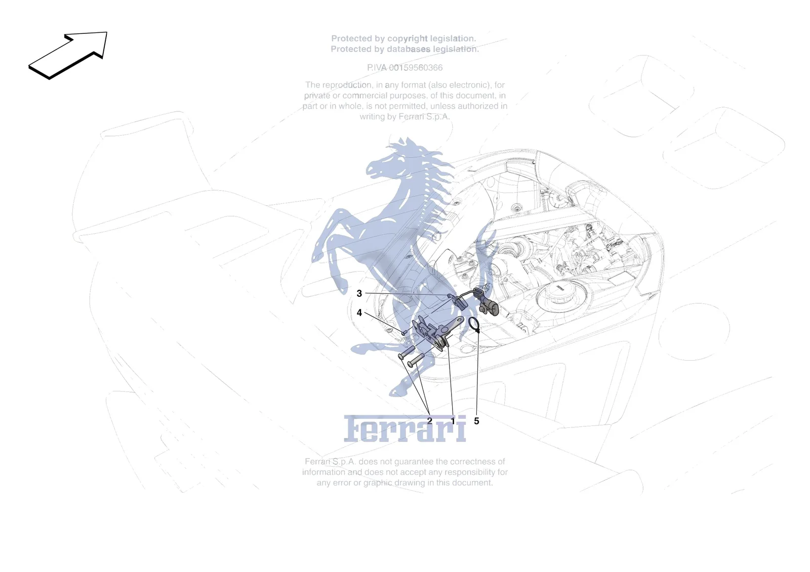 Ferrari SF90 XX Stradale [VEHICLE TRIM] - E.37 - REAR LID LOCK exploded diagram