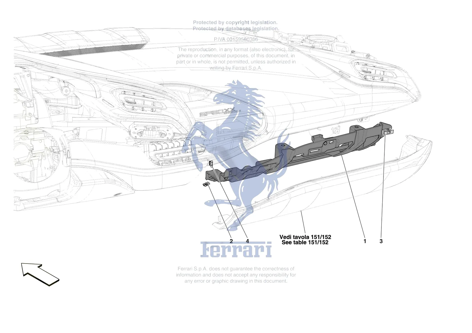 Ferrari SF90 XX Stradale [VEHICLE TRIM] - E.47.07 - DASHBOARD - GLOVE COMPARTMENT exploded diagram