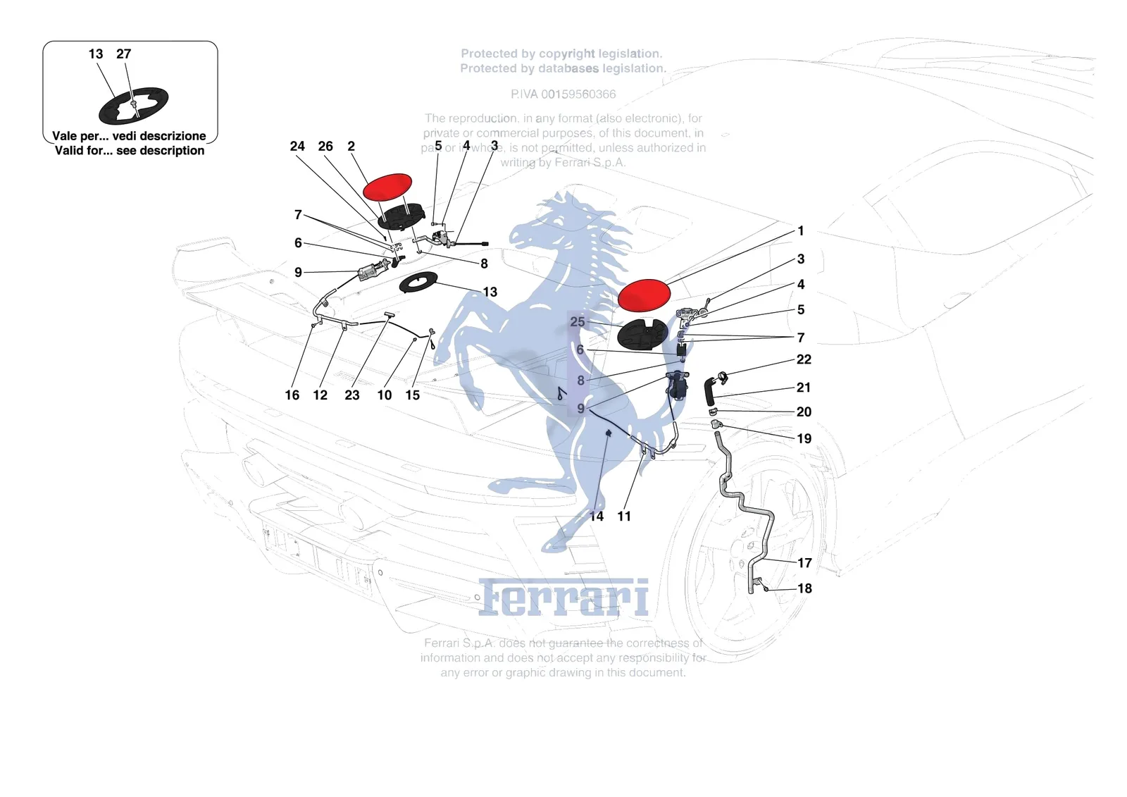 Ferrari SF90 XX Stradale [VEHICLE TRIM] - E.56 - FUEL FILLER SEAT exploded diagram