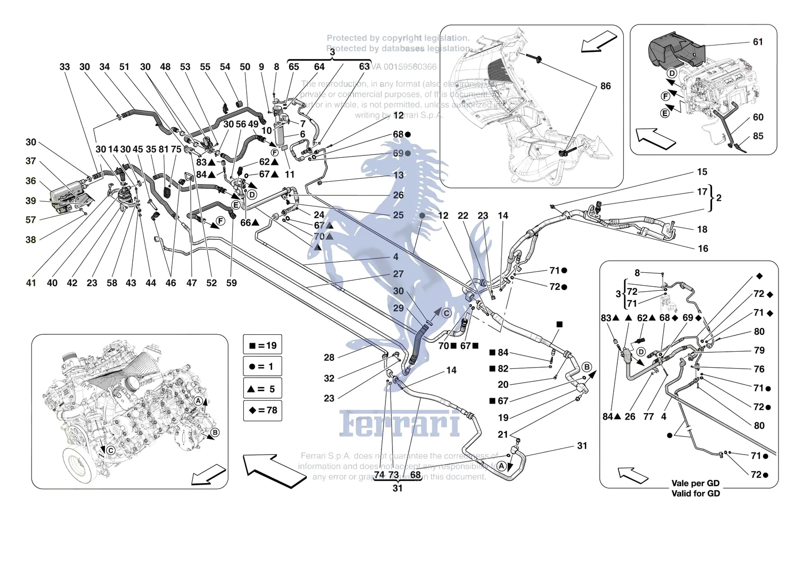 Ferrari SF90 XX Stradale [VEHICLE TRIM] - E.57.02 - AC SYSTEM - AIR CONDITIONER SYSTEM exploded diagram