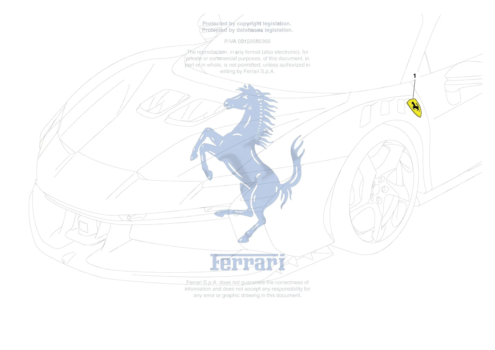 Ferrari SF90 XX Stradale [VEHICLE TRIM] - E.58 - BADGES exploded diagram