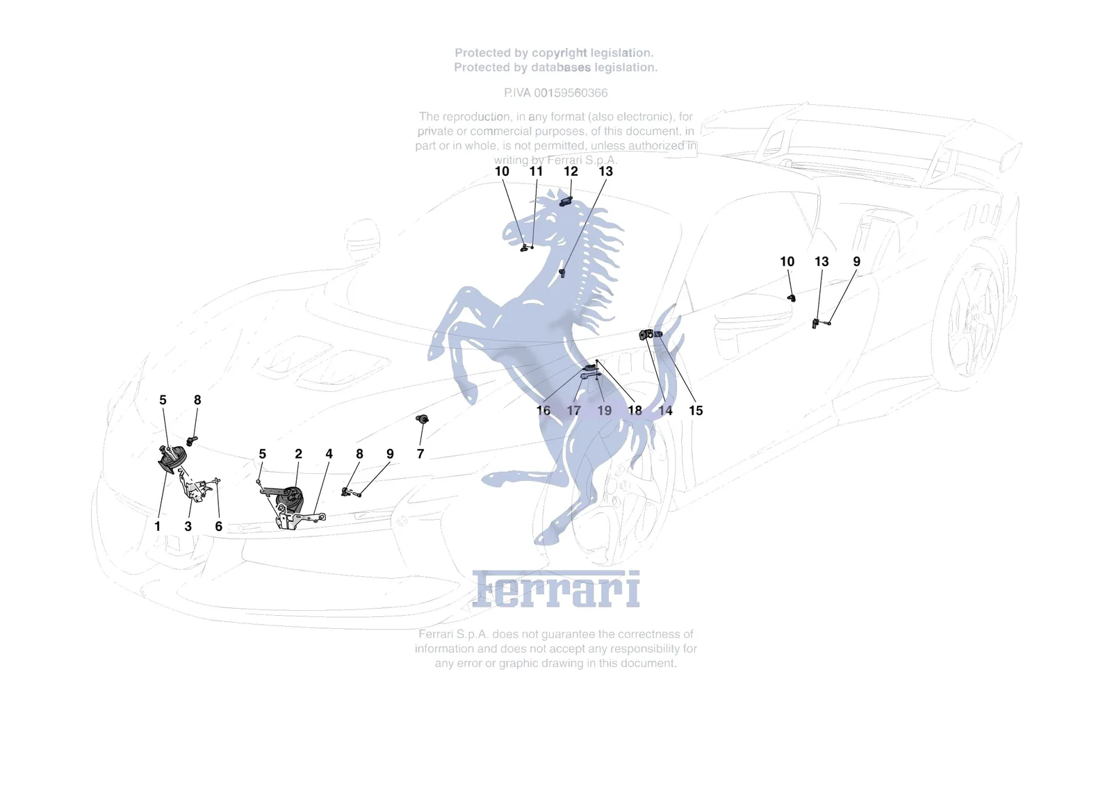 Ferrari SF90 XX Stradale [ELECTRICAL SYSTEM] - F.05 - OTHER ELECTRICAL DEVICES exploded diagram