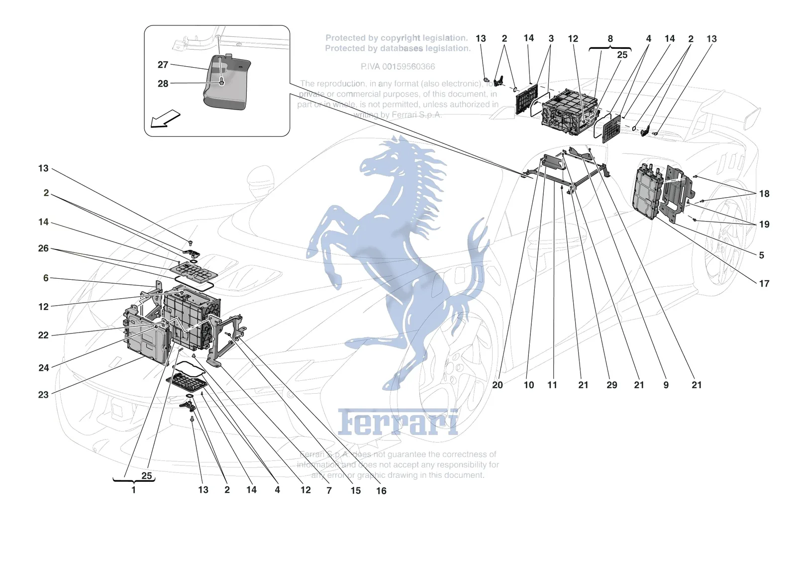 Ferrari SF90 XX Stradale [ELECTRICAL SYSTEM] - F.15 - POWER ELECTRONICS exploded diagram