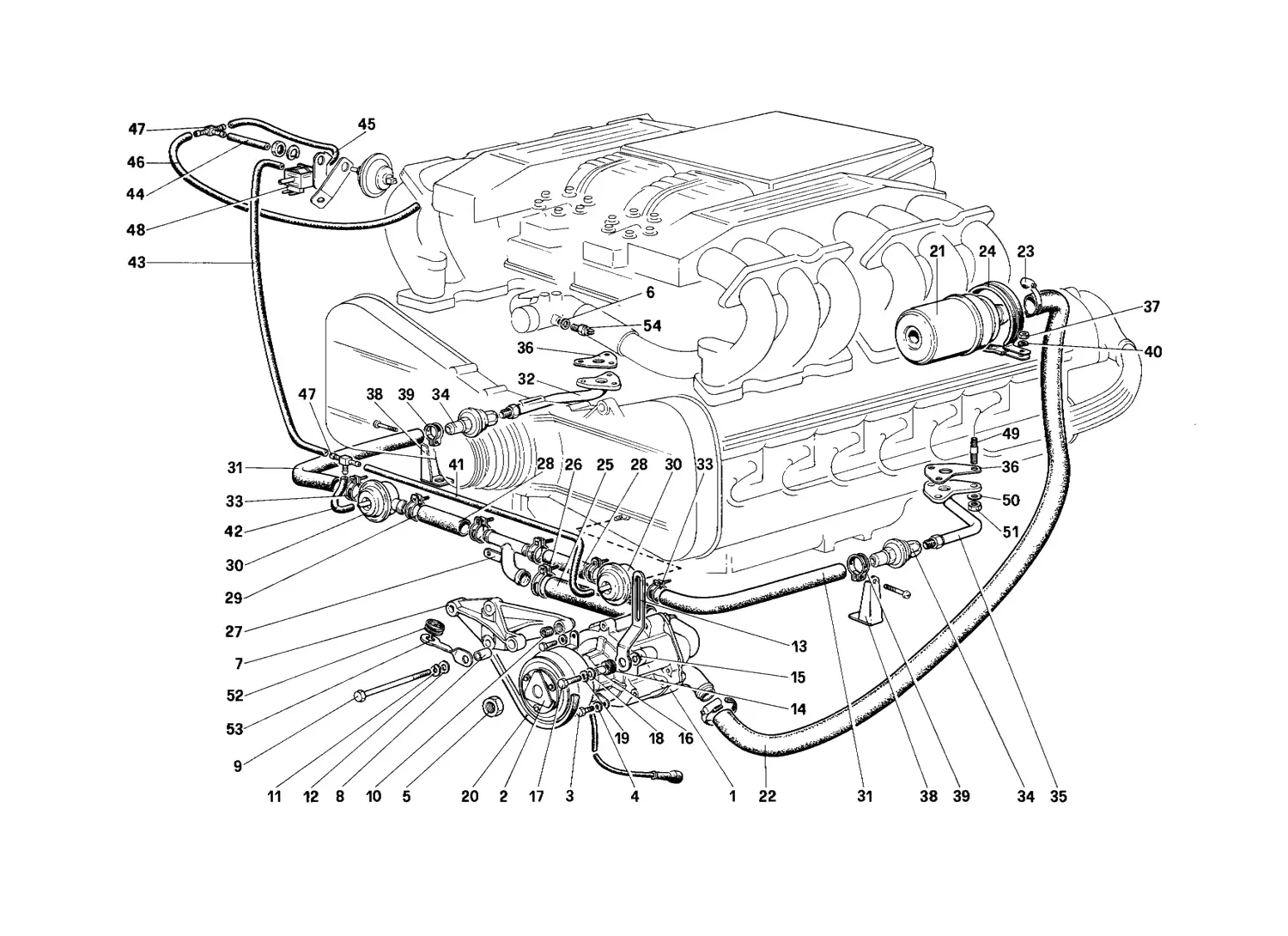 Secondary Air Pump And Lines (For U.S. Version)