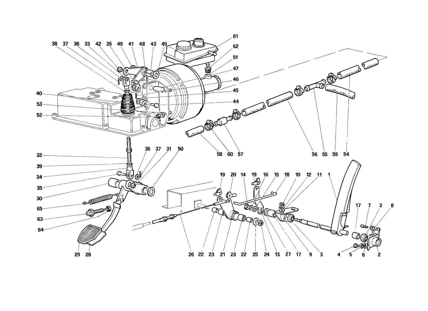Brake Hydraulic System - Accelerator Control (Variants For RHD)
