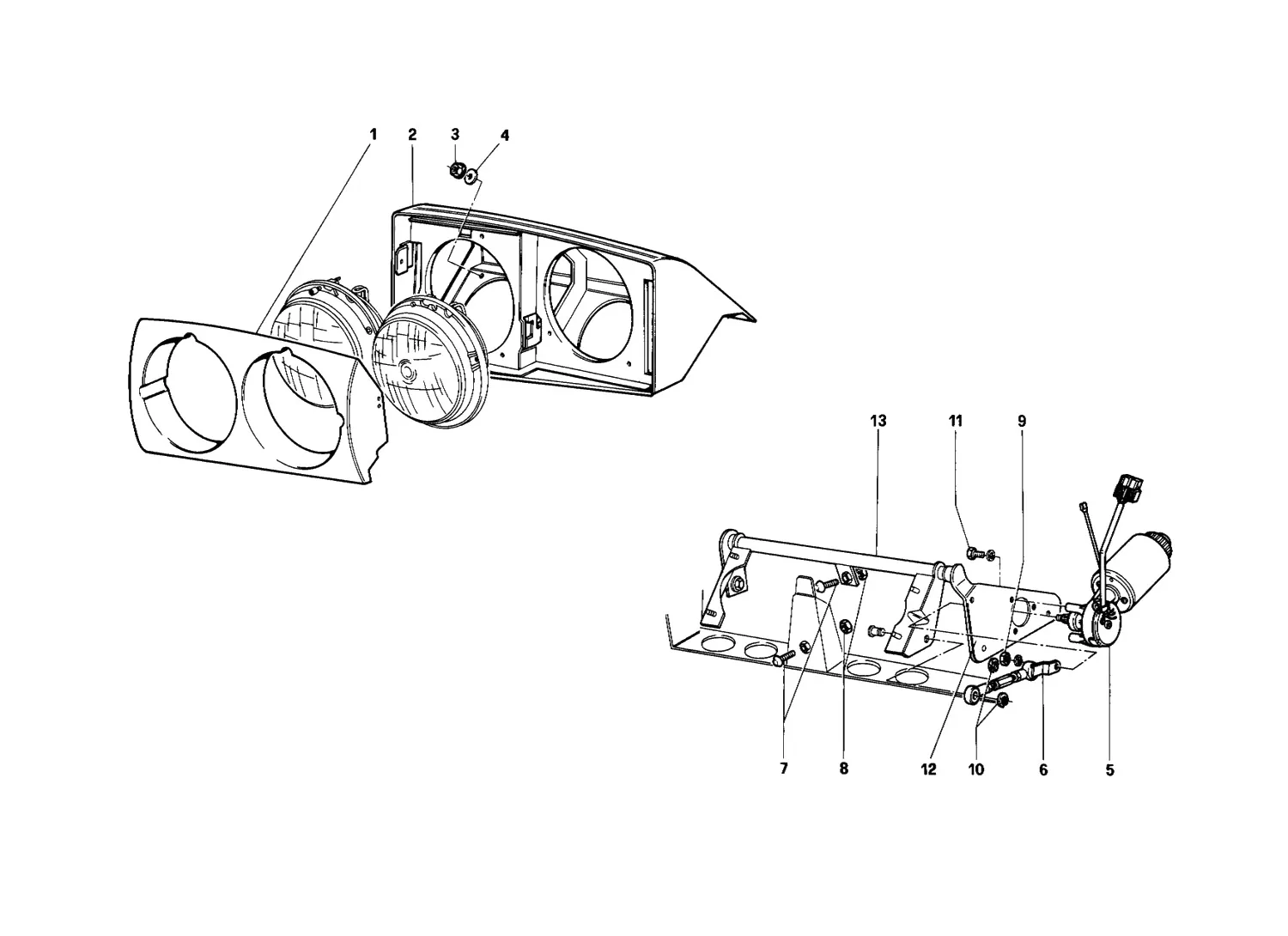 Front Headlight Lifting Device