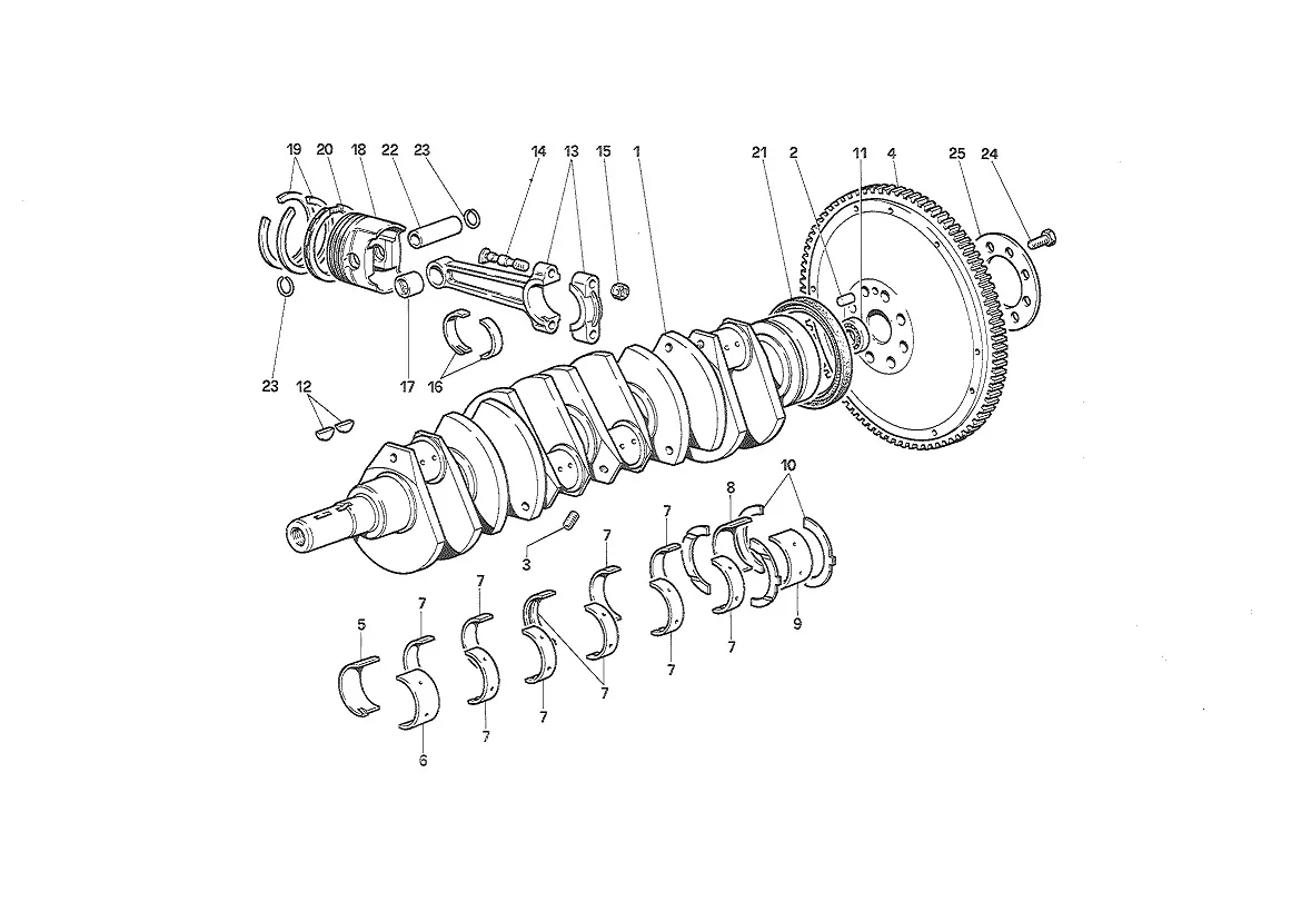 Crankshaft - Connecting Rods & Pistons (Apr89)