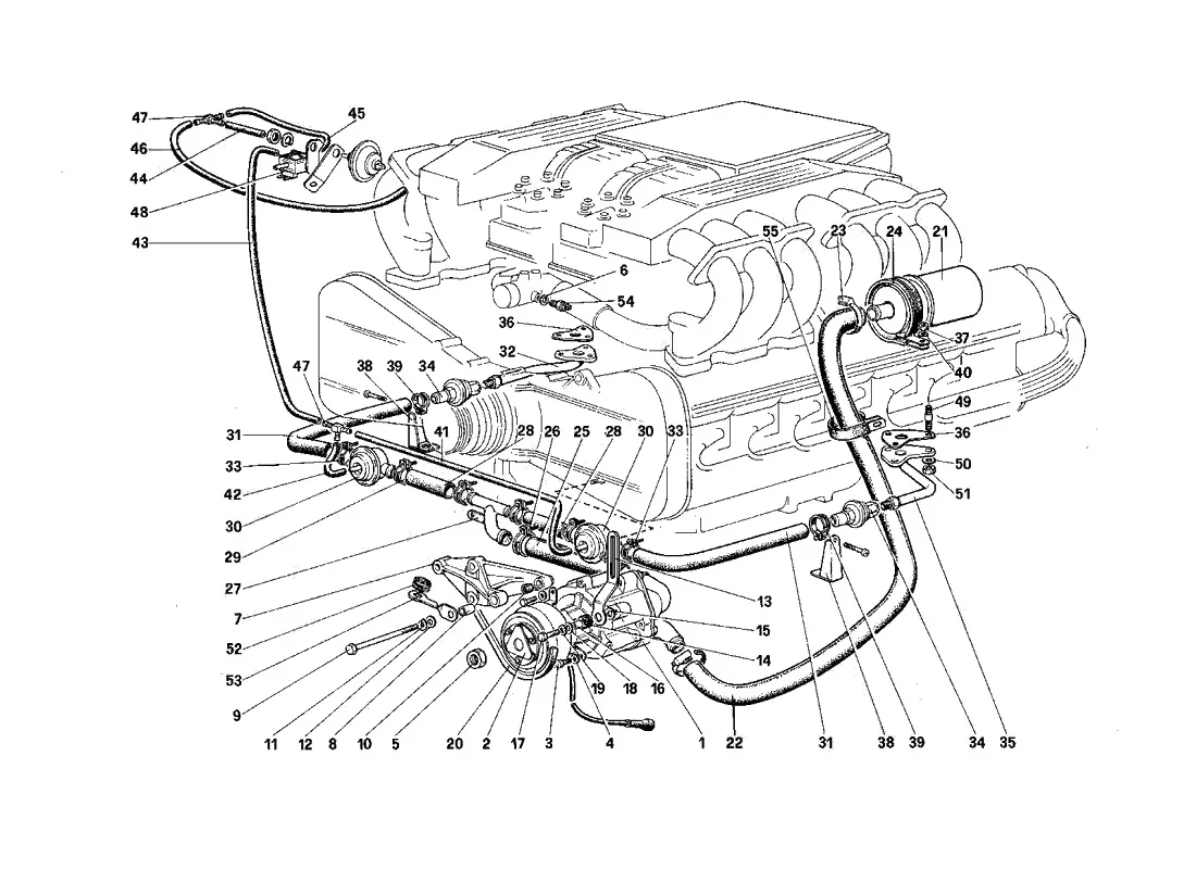 Secondary Air Pump & Lines (For US Version) (Jan89)
