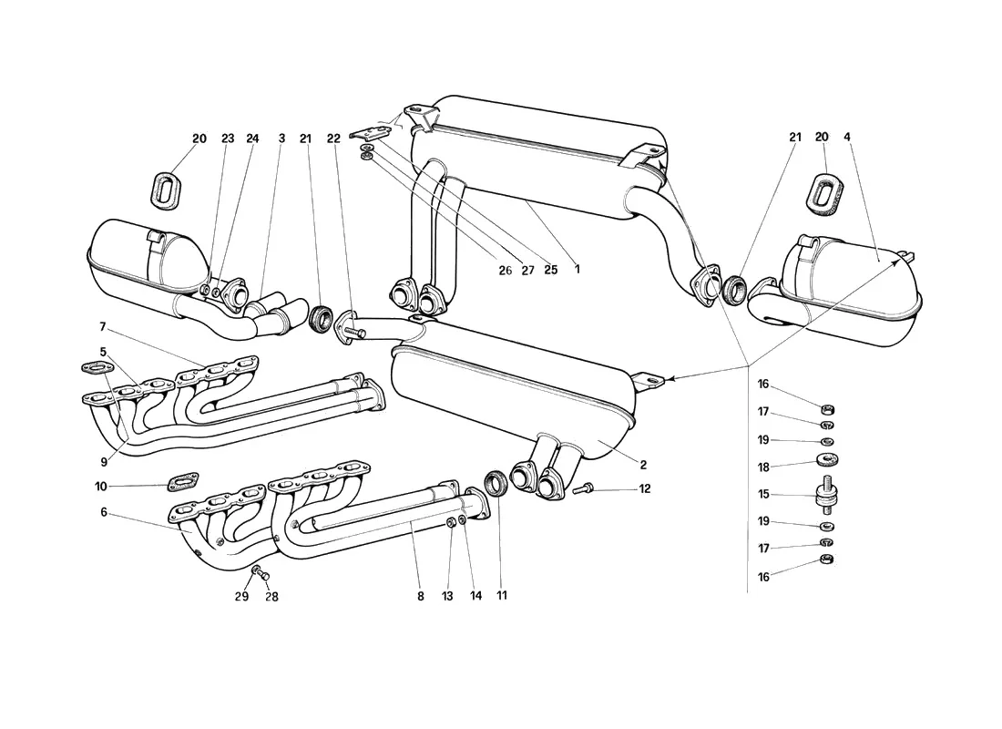 Exhaust System (Not For U.S.- Sa And Ch87)