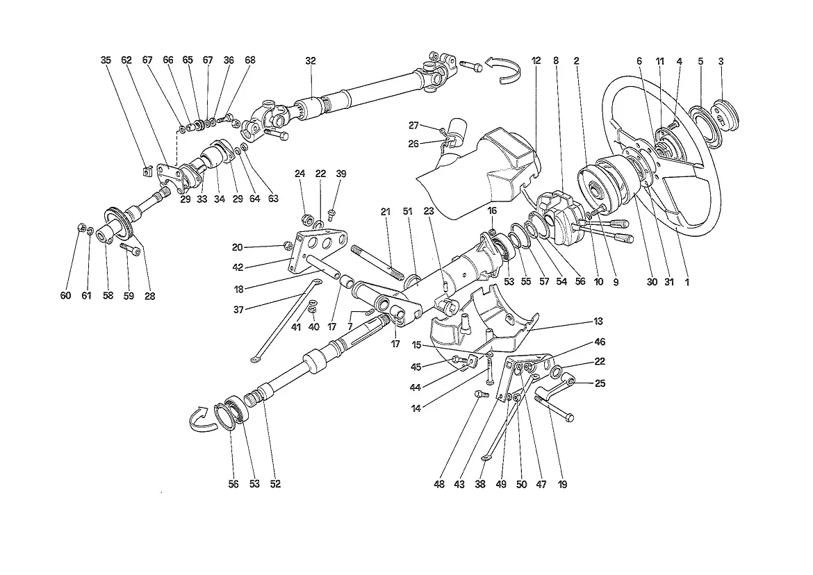 Steering Column - Starting From Car N 80423 (Apr89)