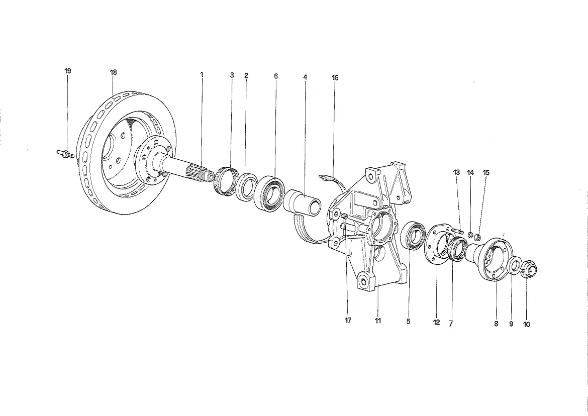 Rear Suspension - Brake Disc - Starting From Car N 75997 (Feb88)
