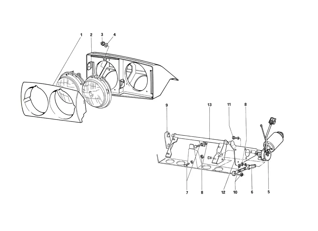 Front Headlight Lifting Device