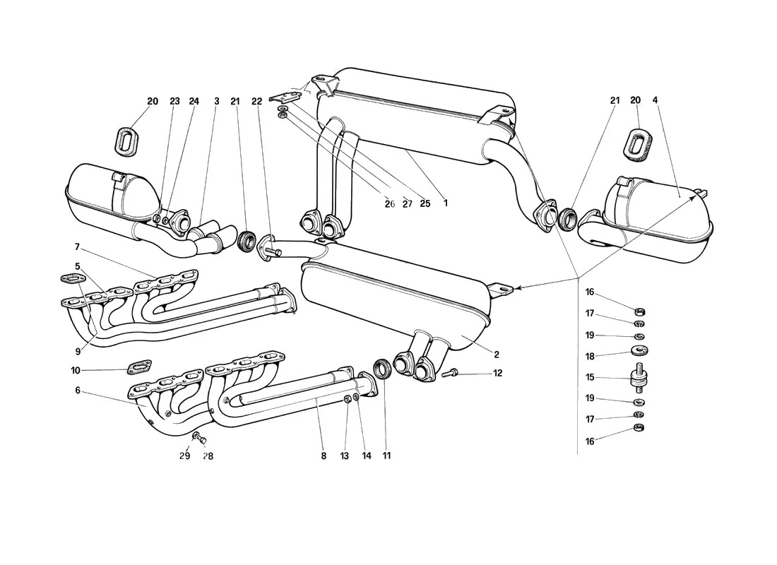 Exhaust System (For B1 - RHD1 Version)