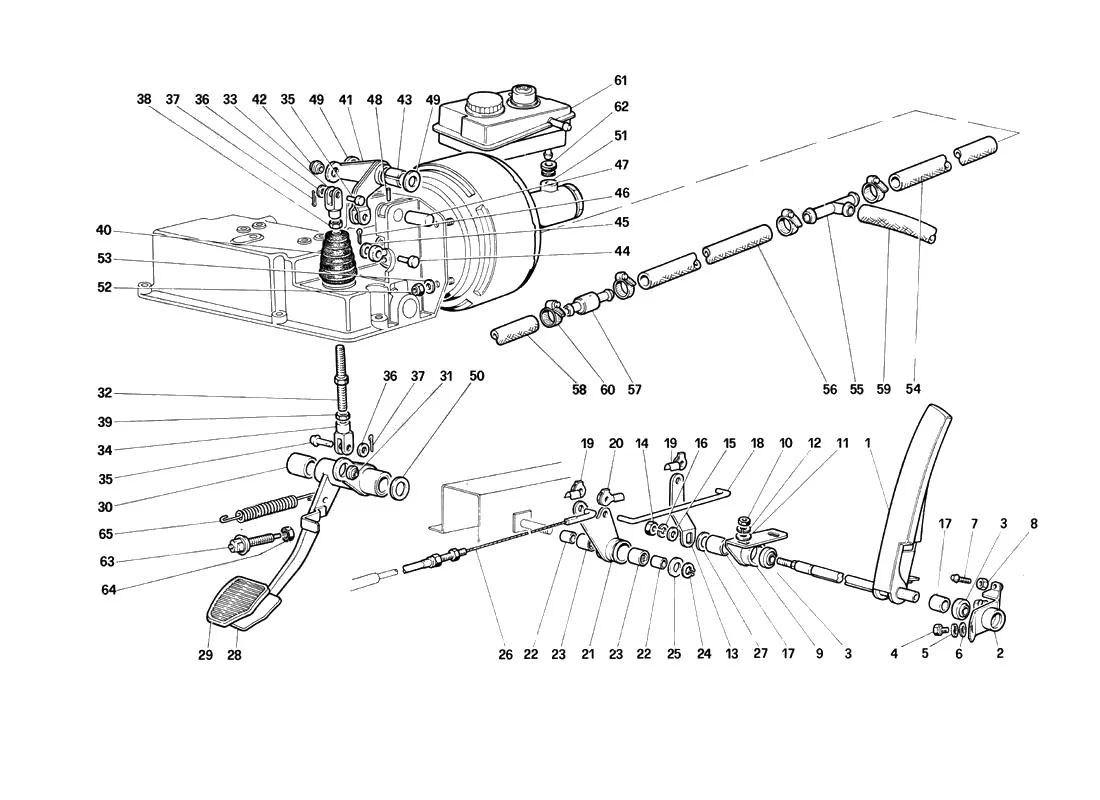 Brake Hydraulic System - Accelerator Control (Variants For RHD)