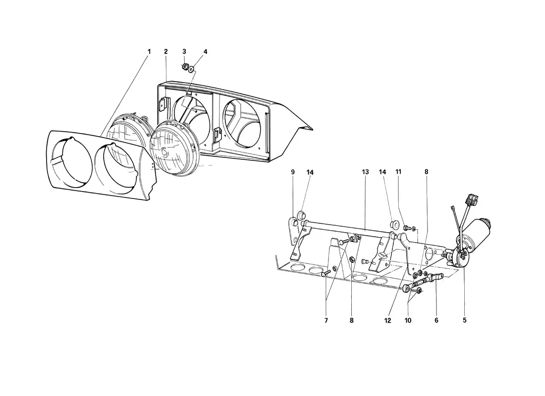 Front Headlight Lifting Device