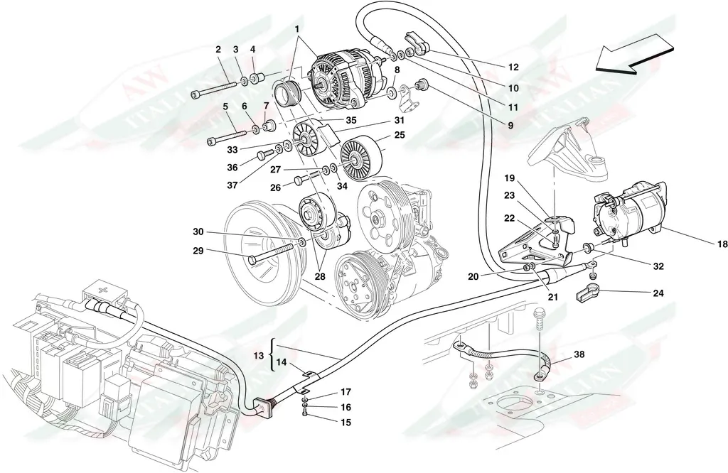 Ferrari Compressor Conntrol Belt - 201448